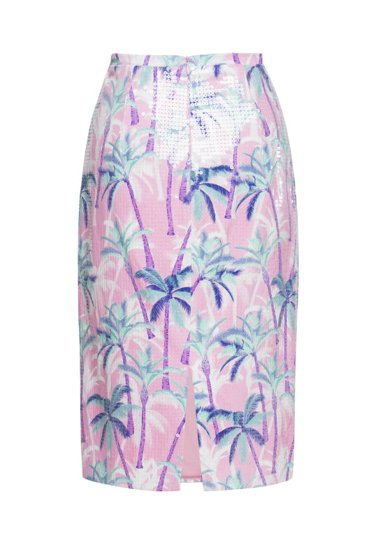 Palms Shine Pencil Skirt