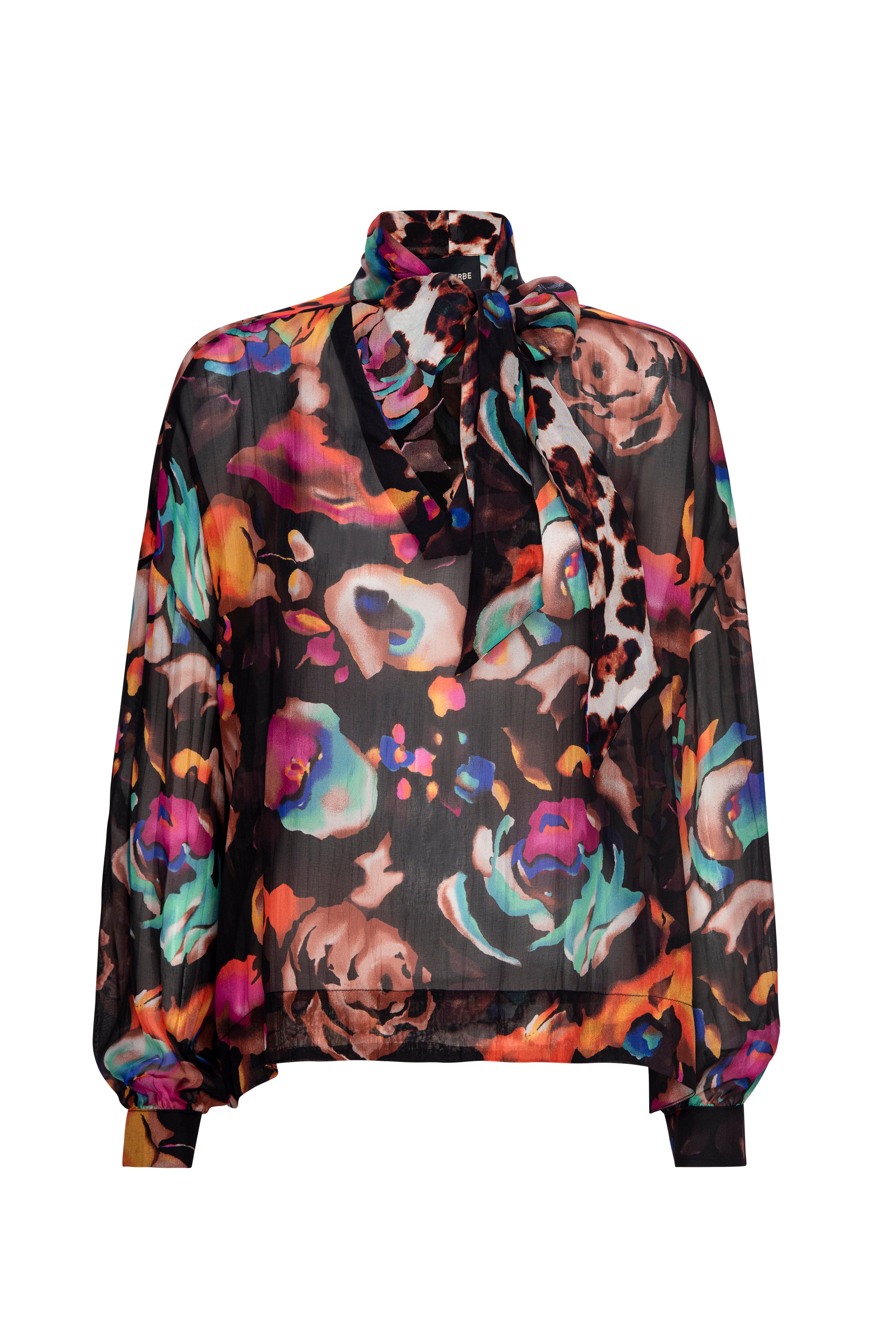 Le Superbe Electric Garden Tie Blouse