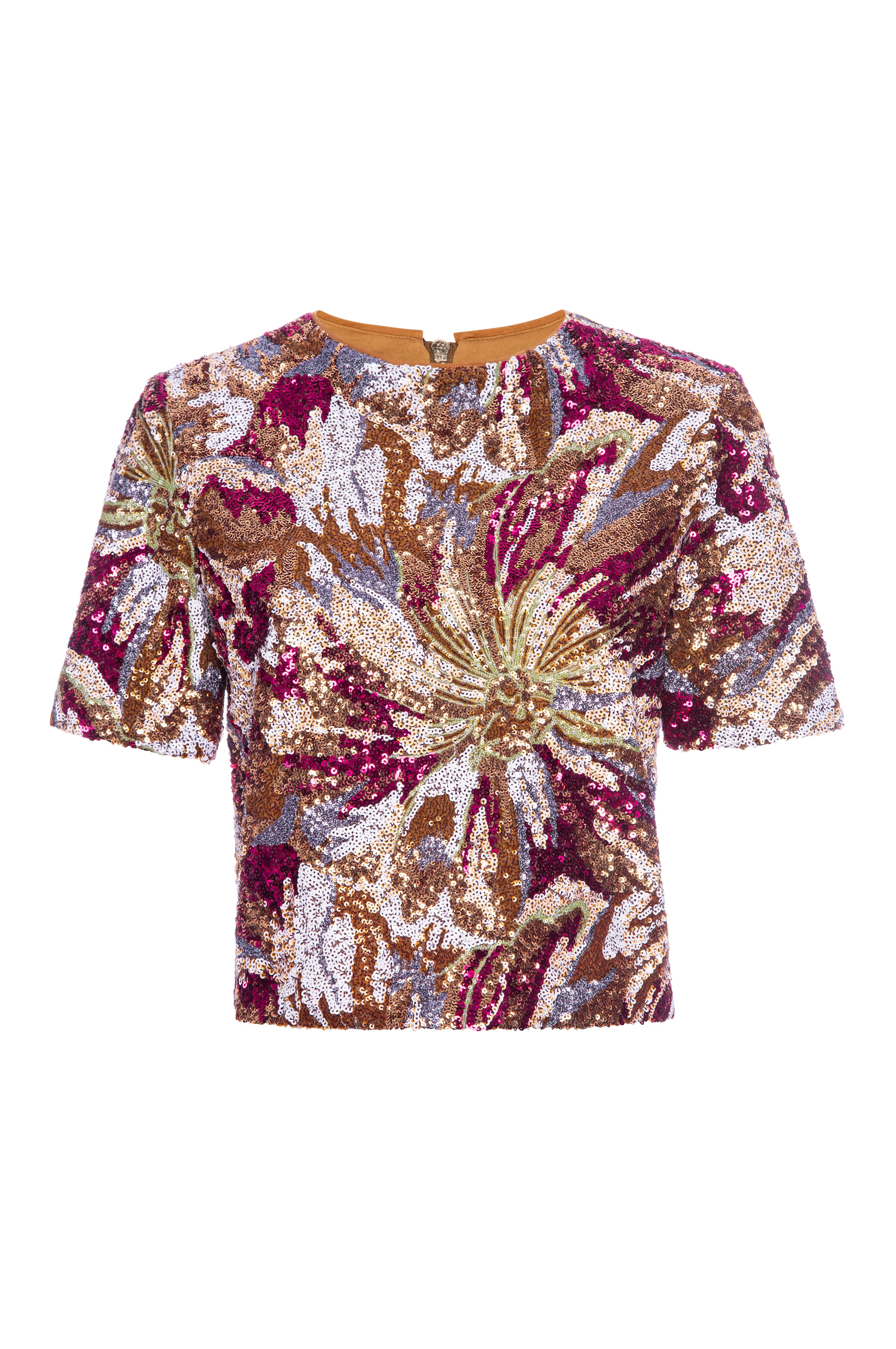 Le Superbe Floral sequin top