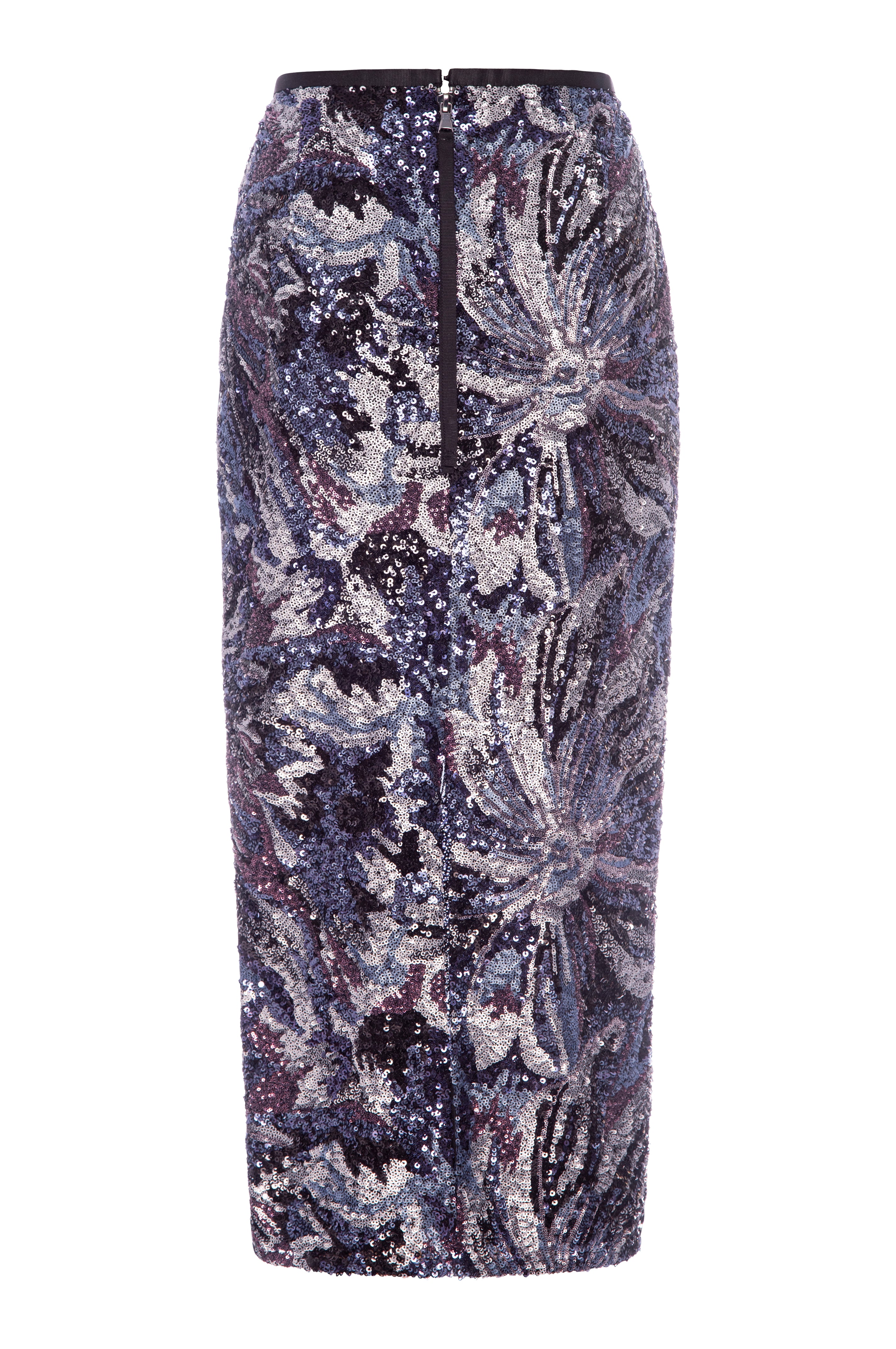 le superbe midnight abstract floral skirt